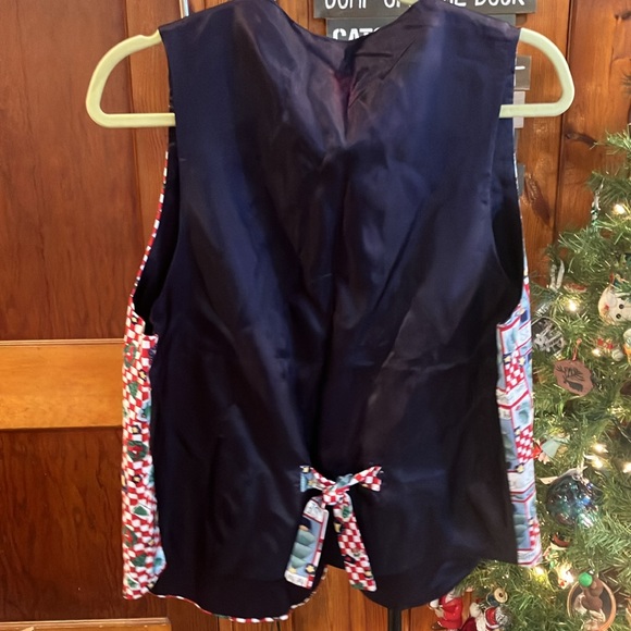 Robyn-Lyn VTG Vest Womens Christmas Holiday Santa Ugly Sweater Colorful FLAW - Picture 7 of 9